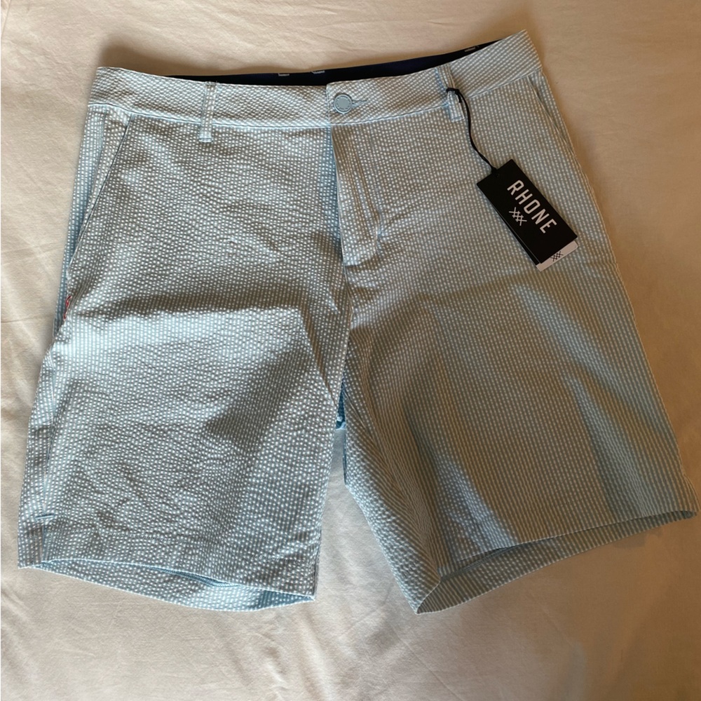Light blue men’s Rhône shorts. NWT